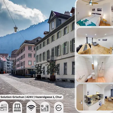 Zentral Altstadt Chur - Bahnhofsnah - Ferienwohnung - Bernina Express - Solution-Grischun Exterior photo