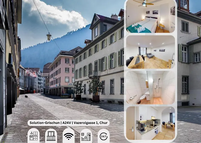 Zentral Altstadt Chur - Bahnhofsnah - Ferienwohnung - Bernina Express - Solution-Grischun